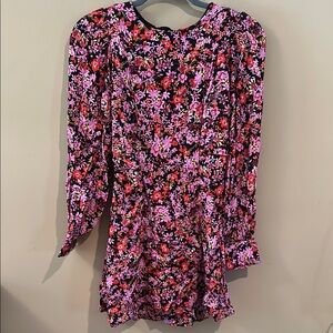 Zara Red and Pink Floral Dress